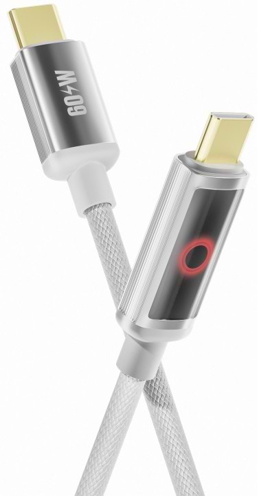 Кабель YOKI SMART PULSE Type-C to Type-C 60W 1.2m White (SM33)